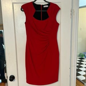 Red Calvin Klein Dress Short